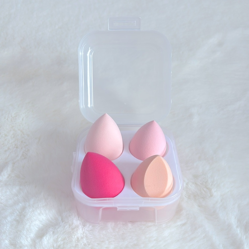 4 count pink beauty makeup sponges